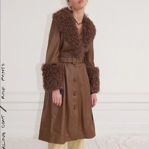 Saks Potts Shearling Leather Coat